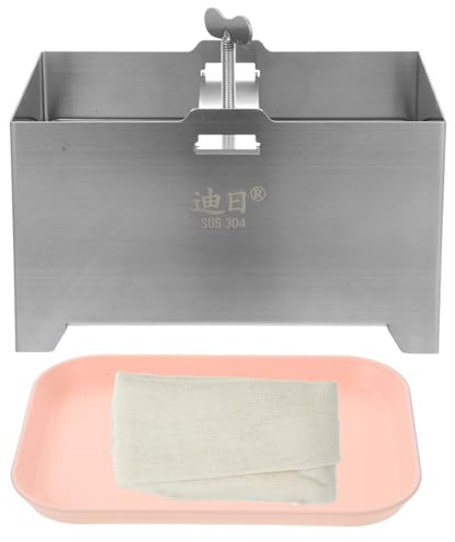 BESTonZON Moule à Tofu Acier Inoxydable Presse à Tofu Pratique Pour Fabrication Maison Délicieux Et Nourrissant Outil De Cuisine Compact Et Simple Utilisation