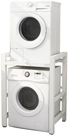 Stackable Washer Dryer Stand Kit Anti Slip Pedal Pads Space Saving Storage Unit for Laundry Room Bathroom Kitchen Compatible with Washing Machine Dishwasher Tumble Dryer