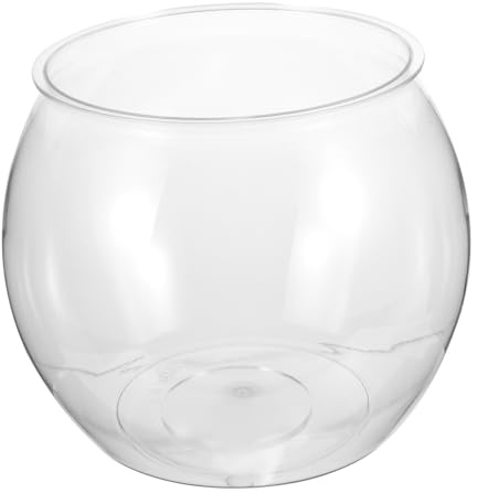 Sosoport Bocal à Poissons Plastique Transparent pour Aquarium De Bureau Bol De Poisson Décoratif Récipient pour Micro-Paysage