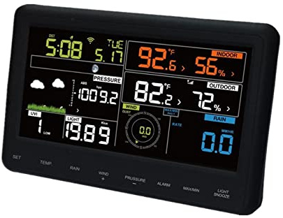 Estacion Meteorologica Wifi, La estación meteorológica solar WH2950 se puede conectar a la PC Pronosticador de medidor inalámbrico profesional de 433 MHz