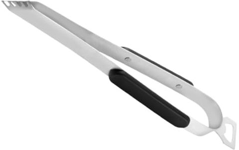 LAPYAPPE Pinzas Metálicas para Barbacoa y Parrilla con Abridor De Botellas Mango Cómodo y Resistente Al Calor