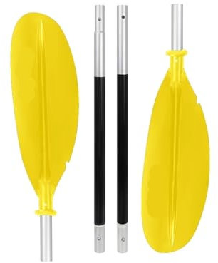 XUWEWI Kajak Paddel 4-teiliges Zweiwegepaddel, verstellbar, schwimmendes Kajakpaddel, Stand Up Paddleboard-Paddel aus Aluminiumlegierung for Kanu-Kajakfahren Ruder(Yellow)