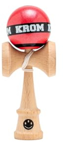 KROM Kendama MIKRO rosso - Mini Kendama in legno di faggio, completamente giocabile, formato tascabile, per principianti e professionisti