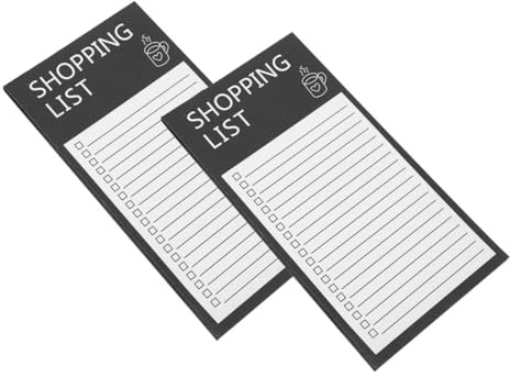 Cabilock 2 Magnetische Notizblöcke und Tragbar für Kühlschrank zur Organisation wiederverwendbar mit Einzigartigem Design und Einkaufslistenführung