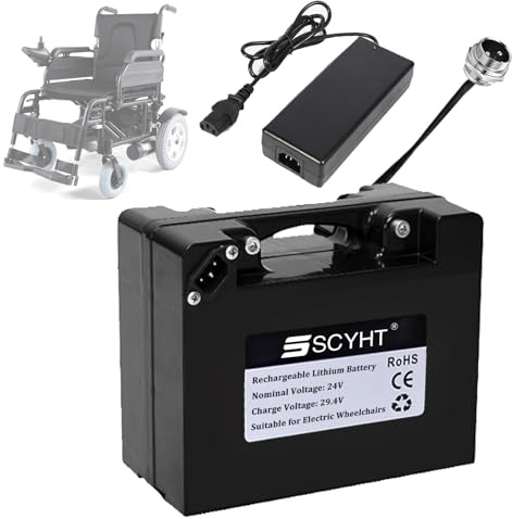 SSCYHT Batería de Litio 24 V 20 Ah 30 Ah 18 Ah Batería de Repuesto 10 Ah Baterías Iones Litio 24 V Baterías sillas Ruedas eléctricas para Motores 200 W a 750 W,24v30ah gx20 Male