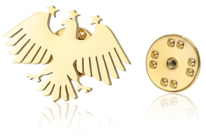 LIKGREAT Syrischer Adler Brosche aus Edelstahl Anstecknadel mit syrischem Flaggen-Symbol Nahöstliches Nationales Emblem Schmuck für Revers