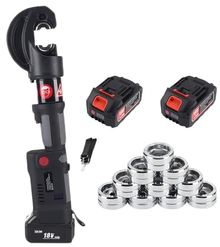 Pince à sertir électrohydraulique pour câble cuivre aluminium, pince hydraulique électrique professionnelle 12T avec 12 matrices et tête rotative