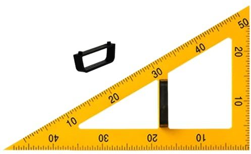 Magnetisk vinkelmätare – 58,5 x 51 x 29,5 cm vinkelguide, PVC-geometriverktyg, precisions-ritinstrument med brädhållfunktion | Lärarlinjal för matematikkurser, bordlektioner för St