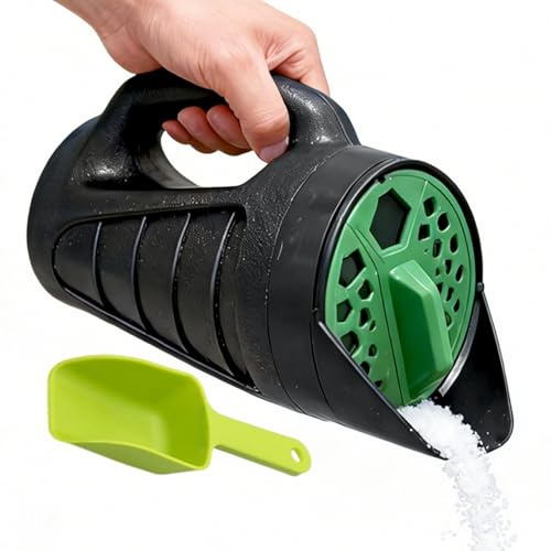 Herramienta esparcidora de semillas, kit dispensador de fertilizantes de jardín, flujo ajustable con fácil control, dispositivo profesional de herramientas para esparcir el suelo, esparcidor con