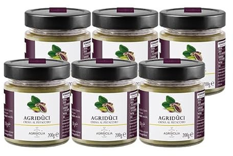 Agrisicilia crema spalmabile al pistacchio 40% vasetto da 200 grammi, ideale per colazione e come ingrediente per dolci