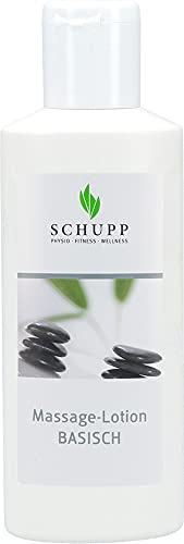 Schupp Massage-Lotion Basisch, 200 ml Massage-Creme für gute Gleitfähigkeit - unterstützt das natürliche Gleichgewicht der Haut & den Säure-Basen-Ausgleich - Made in Germany