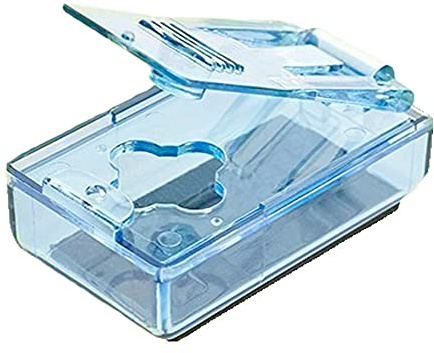 Mobiclinic Tablettenausdrücker, Medikamentenspender für Blisterpackungen, Blister Ausdrückhilfe, Tablettenspender, Blau