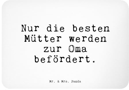 Mr. & Mrs. Panda Magnet Nur die besten Mütter... - Geschenk, Omi, Zitate, Mama, Spruch, Kühlschrank Dekoration, Kühlschrankmagnet, Notiz Magnet,