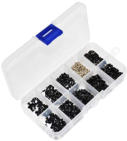 YMWALK kit de vis d'ordinateur Portable pour Ordinateur Portable, 500 pièces M2 M2.5 M3 vis d'ordinateur Universel à tête Plate Accessoires de réparation d'ordinateurs Portables
