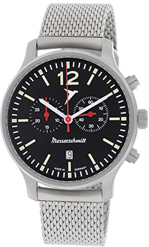 Messerschmitt Herren-Chronograph Fliegeruhr mit Milanaise-Band ME5021-42M