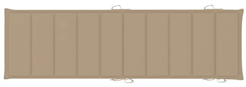 vidaXL Sonnenliege Auflage, Liegenauflage Outdoor, Polster Auflage für Gartenliege Liegestuhl, Polsterauflage, Beige 186x58x4cm Oxford-Gewebe