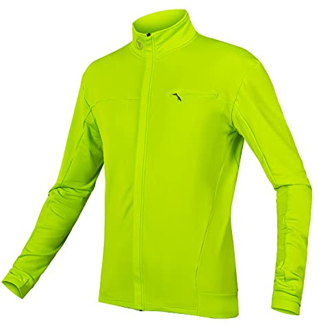 Endura Men's Xtract Roubaix Long Sleeve Cycling Jersey | Breathable | Moisture Wicking | Athletic Fit | Zipped Pockets, Yellow, L