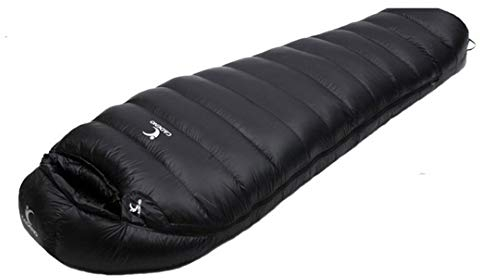 Hensftods Ultraleichter Mumien-Daunenschlafsack für Outdoor, Reisen, Camping, Nylon, weiße Entendaunen, 400G9