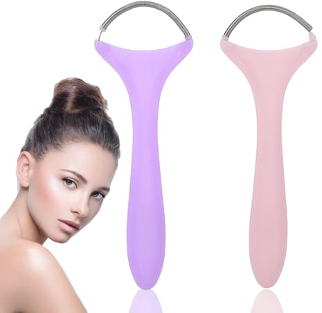 2 Stück Frühlings-Gesichtshaarentferner, Tragbarer Gesichtshaarentferner Frühlings-Augenbrauen-Gesichts-Epilierer Einfädelwerkzeug für Frauen, Kinn, Wange, Schnurrbart, Oberlippe