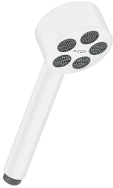 hansgrohe AXOR One teleducha 75 1 rociador tipo ahorro de agua, 48651700, Color: blanco mate