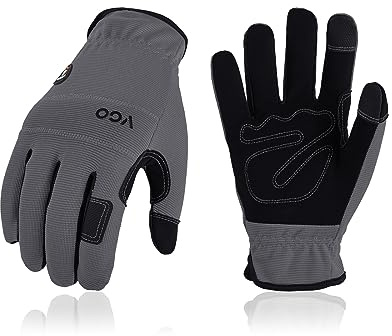 Vgo... Winter Work Gloves Waterproof Touchscreen, Warm Safety Working Gloves in Cold Weather Light Duty Mechanic
