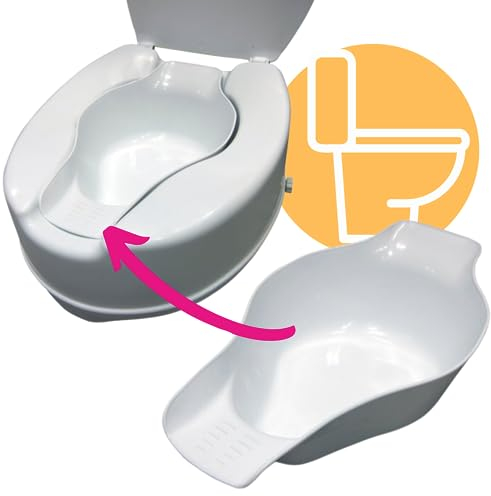 OrtoPrime Bidet Portátil para Elevador WC - Bidet Acoplable ELEVADOR Inodoro Bidé portátil WC - Palangana para WC - Bidet Inodoro Portátil Bidé Sanitario - Baño de Asiento Personas Mayores y Niños