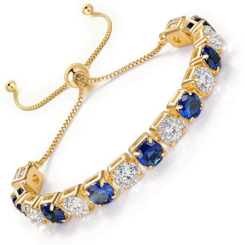 LOVANS Tennisarmband Damen mit 4/5/6 mm Zirkonia Kristall, 18K Vergoldet/Roségold/Silber Armband passt zu Handgelenken von 8-22 cm - Geschenk für Frauen, Mädchen & Mama