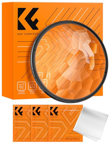 K&F CONCEPT Ø82mm Filtre Kaléidoscope Prisme Photo Filtre Effet Speciaux Objectif en Verre Cristal pour Photographie d'art