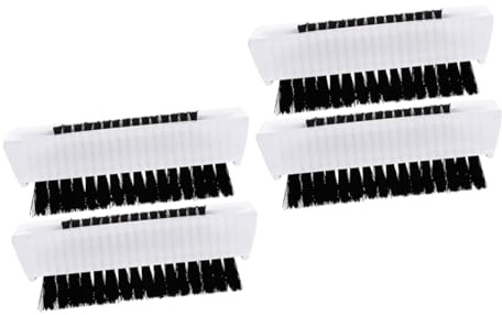 FRCOLOR 4stücke Doppelseitige Nagelbürste Hochwertige Handwaschbürste Zur Sanften Reinigung Von Fingernägeln Und Händen Für Zuhause Und Nagelsalons Teiliges Rutschfester Griff