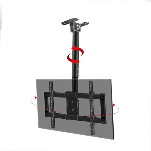 Support mural TV d'angle, support TV, Support TV au plafond, support for téléviseur LCD à cadre rotatif à 360 degrés, convient aux téléviseurs de 37 à 85 pouces, VESA maximum 600x400 mm, avec charge d