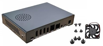 WayPonDEV Custodia in metallo nero per CM3588 NAS Kit Open Source Single Board Computer, dissipatore di calore in metallo per modulo di archiviazione di rete CM3588 Starter Kit con ventola di