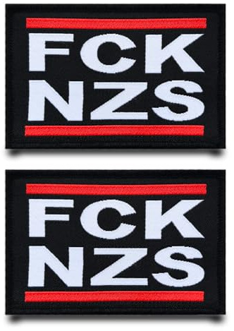 2 Stück FCK NZS Lustige Patch Abnehmbare Aufnäher mit Stickerei Taktische Militär Flagge Patch Applikation für Taschen Jacke Weste Kleidung Baseballkappe Rucksäcke Draussen