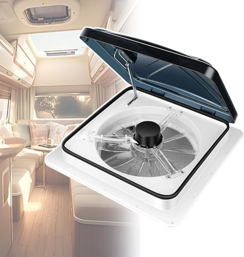 MIDUOLAI Kit di Sfiato per Tetto Roulotte, Ventilatore per Tetto Roulotte, Botola per Finestra sul Tetto, Ventilatore per Camper, per Camper, Roulotte, Bagno,A,400 Openings