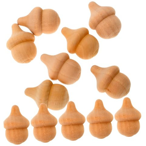 VILLCASE 60 Stk Holzpuppen Selber Machen Weihnachten Peg Puppe Leer Kleine Peg-puppen Weihnachtsminiaturen Eicheln Peg Puppe Schaumwürfel Hochzeitspuppe Künstliches Para Wurf Bambus
