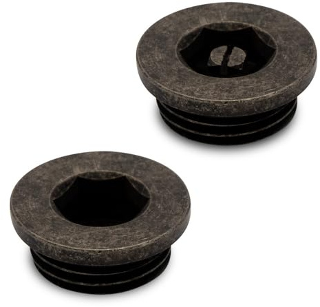 Bleed Valve & Blanking Plug Set For Radiators & Towel Rails - Pewter