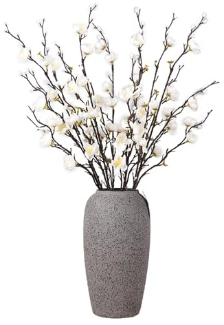 Itonash Künstliche Weiße Pflaumenblüte, Kunstblumen, Seidenstoff, Simulationsblumenstrauß für Zuhause, Küche, Büro, Hotel, Dekoration, Blumenarrangement, Tafelaufsätze, Hochzeit, Zuhause