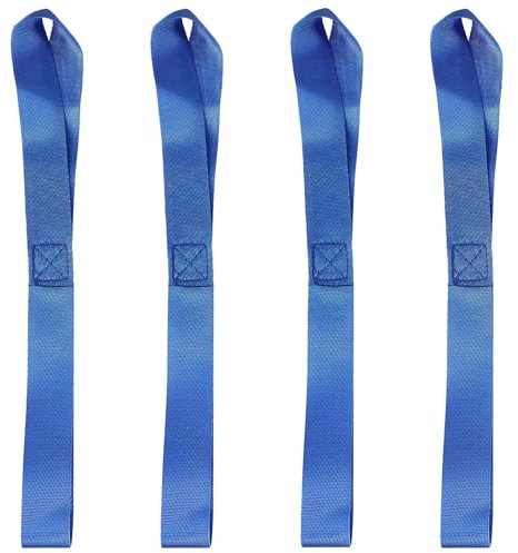 Set di 4 Cinghie di Fissaggio per Moto e Portapacchi, 25mm x 30cm, Capacità di Carico 800kg - Cinghie Resistenti in Poliestere,resistente cinghie di sollevamento, per Trasporto Sicuro di Merci Pesanti