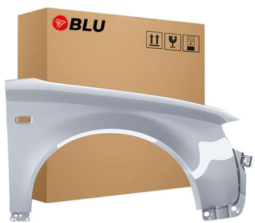 BLU Premium Kotflügel Passend für Audi A4 B6 LY7W Rechts Silber | 2000-2004 | Vorderseite Vorne | Verzinkt & Lackiert | Einbaufertig