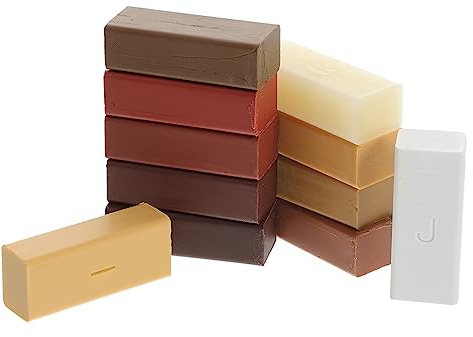 Vaguelly Laminatboden Reparaturset zur Kratzerentfernung und Füllung von Dellen 11 Farben Wachs für Holzböden und Möbel zur Einfachen Bodenreparatur im Haushalt