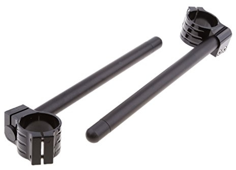 48mm CNC Aluminium Alloy Motorcycle Clip-On Handle Bar Handlebars - Black