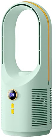 Ventilador De Mesa Sin Aspas - 5 Velocidades Ventilador Silencioso Para Escritorio - Luz Nocturna Soplador De Aire 1800 mAh Para Dormitorio Oficina Casa