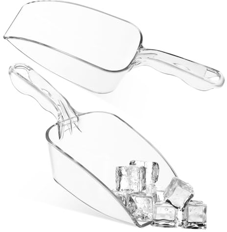 WEKADRIN 2 Pezzi Palette Ghiaccio e Snack in Plastica Trasparente Cucina Ristorante Design Tondo e Bocca per Servire Gelato Popcorn per Animali Facile da e Appendere