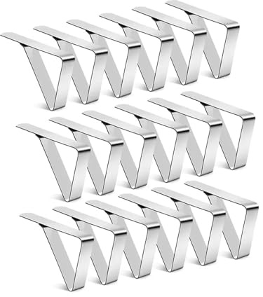 Zambuph Clip de fijación para Mantel: Abrazadera Duradera para recepciones de Bodas Acero Inoxidable Clip para Mantel Acero Inoxidable y Resistente, 18 Piezas
