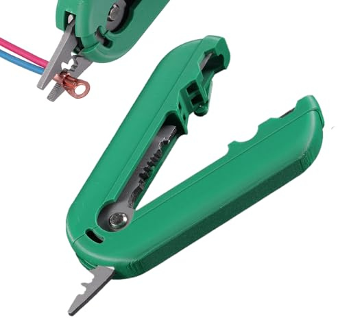 Spizummp Pelacables de crimpado | Herramienta de electricista para pelar cables - Pelacables pequeño - para construcción, oficina, lugar de trabajo, casa de herramientas, sótano, garaje, granja