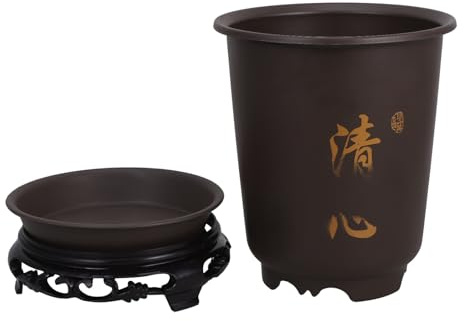 DIYEAH Pot de Plantation pour Orchidées Grand Format en Plastique Abs Base de Support Qd14, Pot Arrondi 2ème Taille, Adapté aux Plantes D’intérieur, Drainage Intégré, Jardin et Balcon