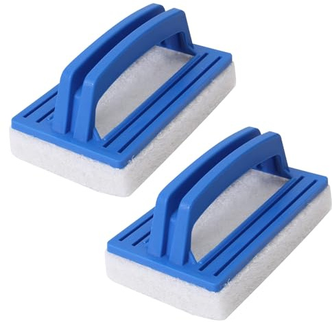 2 Stück Pool Schwamm Bürsten, Pool Randreiniger, Poolreinigung Schwamm | Handschrubber, Algenbürste, Poolschwamm Schmutzradierer, Mit Griff Schwimmbadbürste, Pool Reinigungsbürste für Spa Badewannen