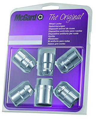 McGard Écrous Antivol SU (Standard) avec Protections pour Roue de Secours M12X1.25, Embase Conique, Longueur Totale 32,5 mm, Ouverture de la Clé 19 mm, Diamètre de la Clé 27,7 mm