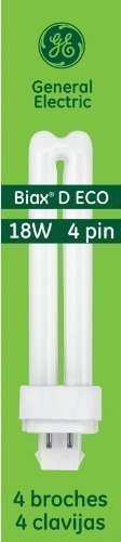 GE Lighting Energy Smart CFL 97601 18-Watt, 1250-Lumen Double Biax Light Bulb with G24Q-2 Base, 10-Pack by General Electric Co