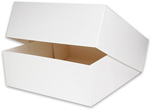 Pro DP 60 Tortenkartons Tortenschachteln 32x32x11cm weiß, Verpackung für Torten, Kuchen, Cupcakes Box, Torten Faltschachteln