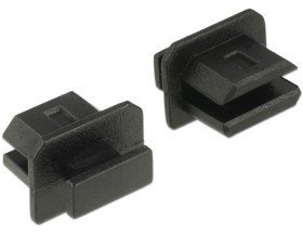 Delock 64026 Staubschutz für mini Displayport Buchse mit Griff 10 Stück Schwarz